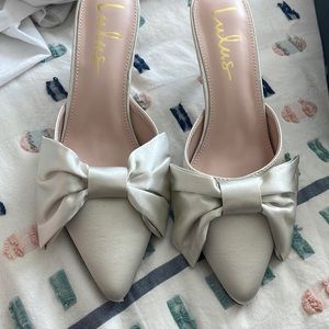 Lulus bow bridal shoes